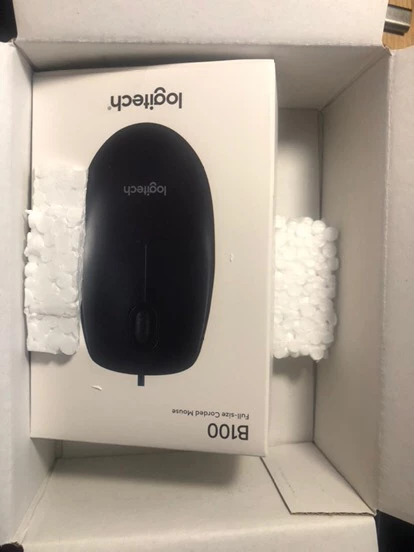 Chuột có dây Logitech B100 - Dây dài 1m8, thiết kế ôm tay, thuận cả 2 tay