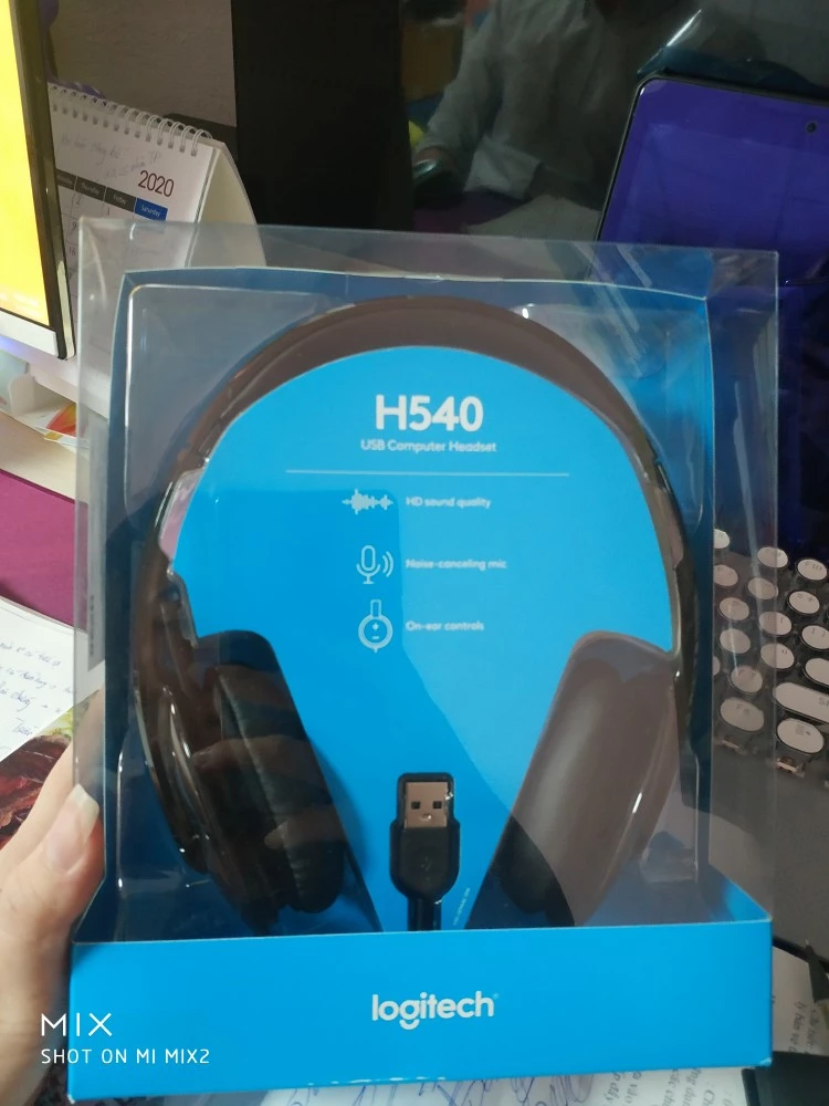 Tai nghe có dây Logitech H540 - Mic giảm ồn, điều khiển trên tai, kết nối USB-A