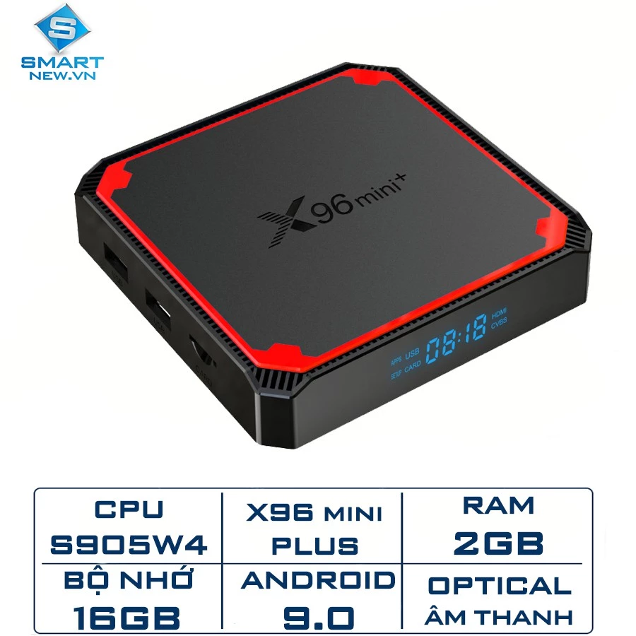Android TV Box X96 Mini+ Ram 2GB, Rom 16Gb, Amlogic S905W4, Android 9