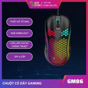 Gamwing GM86 | Chuột Gaming Có Dây - DPI 4 Cấp Độ và 6 Nút Điều Chỉnh