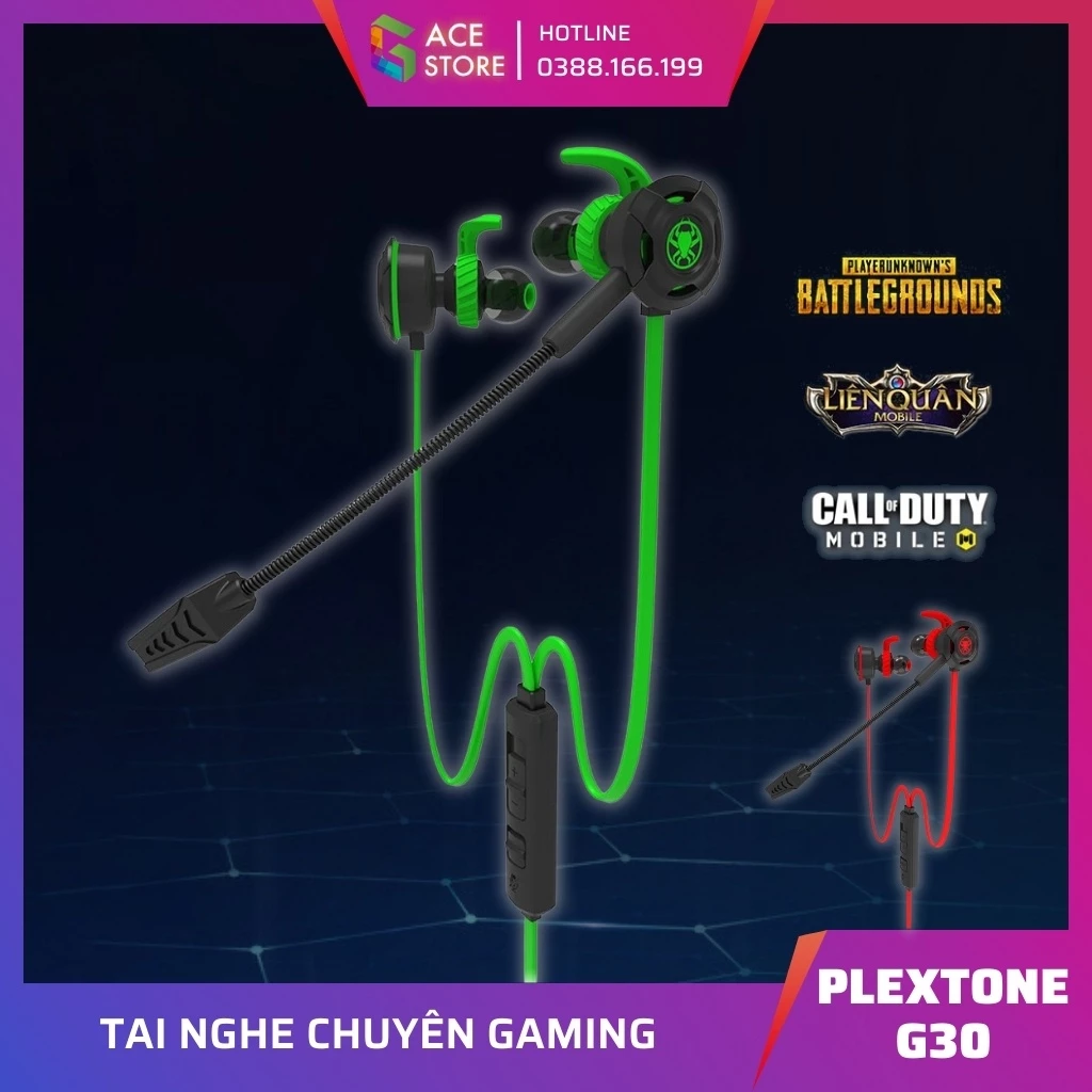 Plextone G30 | Tai Nghe Gaming Chống Ồn Có Mic Tháo Rời