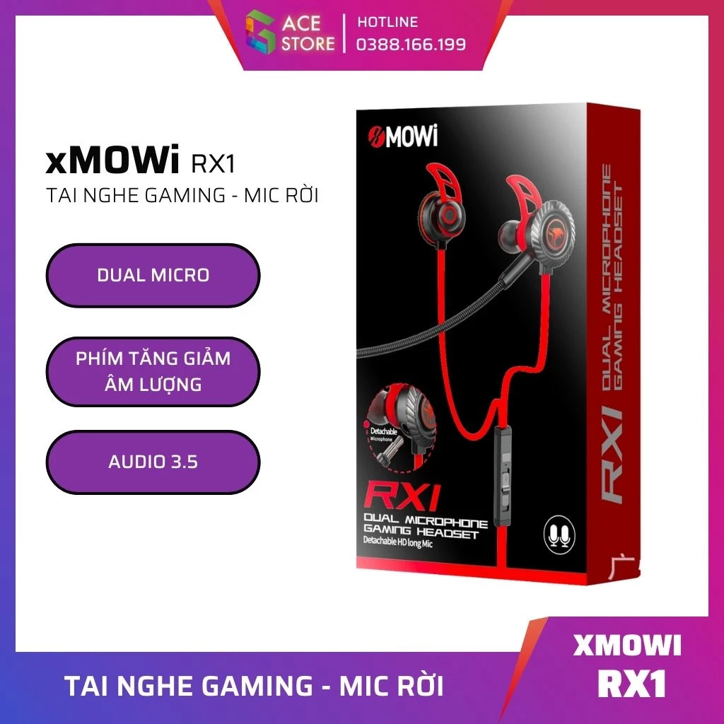 PLEXTONE RX1 | Tai nghe chơi game cho dual mic, jack 3.5mm sử dụng điện thoại, laptop, PC