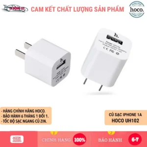 Củ Sạc IP 1A Hoco UH102 - Sạc Chuẩn Như Sạc Zin [CHÍNH HÃNG]