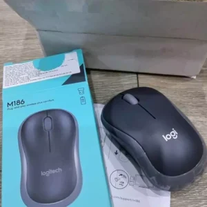 Chuột không dây Logitech M186 - USB, nhỏ gọn, thuận cả 2 tay, phù hợp PC/Laptop