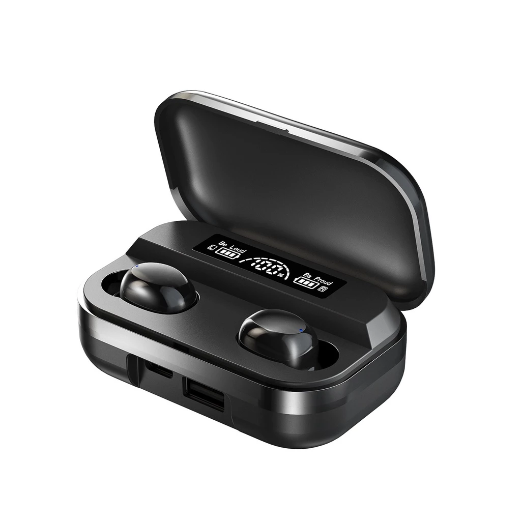 Tai nghe không dây Amoi TG03 blutooth 5.1 chống nước, chống ồn, âm bass trầm, có đèn LED