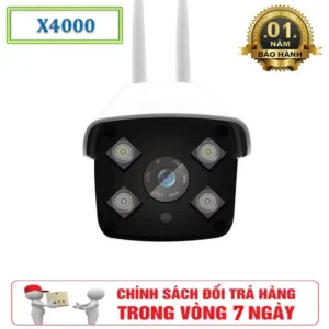 ( Thanh lý ) Camera Wifi Ngoài Trời 2 Râu Full 720HD X4000 - 2 Đèn LED, 2 Đèn Hồng Ngoại (New 2019)