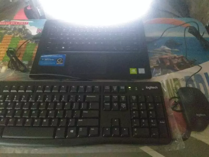 Combo chuột phím có dây Logitech MK120 - Fullsize, có phím số, bền bỉ, chống tràn