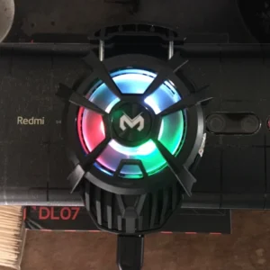 MEMO DL07 | Quạt tản nhiệt sò lạnh cho điện thoại, Màn hình LED hiển thị nhiệt độ, LED RGB, Tặng kèm bao tay chơi game