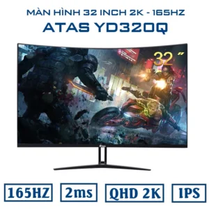 Màn hình 32 inch cong ATAS YS320Q - Tần số quét 165Hz - Tấm nền IPS - Độ phân giải 2k