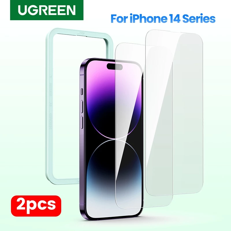 UGREEN 2 Chiếc Bảo Vệ Màn Hình Điện Thoại Cho iPhone 14 / 13 2.5D Full Cover Kính Cường Lực Cho iPhone 14 13