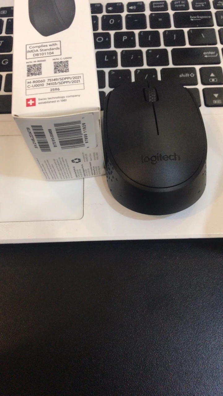 Chuột không dây Logitech B170 - USB, nhỏ gọn, thuận cả 2 tay, phù hợp PC/Laptop