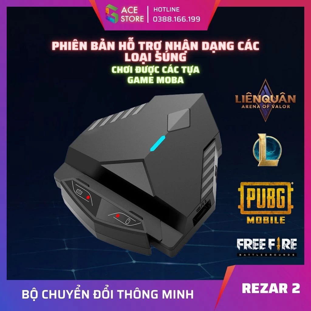 Lingzha Rezar 2 | Bộ chuyển đổi chơi game FPS PUBG Mobile, COD, Firefire
