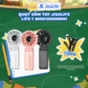 Quạt cầm tay tích điện mini Jisulife Life 7 5 cấp độ gió 3600/5000mAh - Sử dụng lên đến 12h - Chính hãng - BH 12 tháng