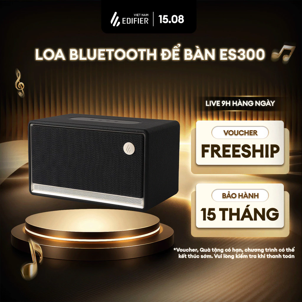 Loa Bluetooth Không Dây Để Bàn EDIFIER ES300 - Công Suất 60W - Chơi Nhạc Tới 12H - Âm Thanh Sắc Nét - 15 Tháng Bảo Hành