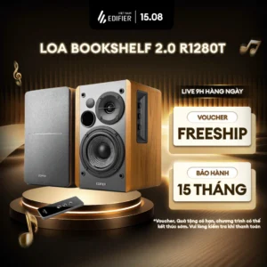 Loa Bookshelf Máy Tính Để Bàn EDIFIER R1280T | Tổng 42W | Phong Cách Cổ Điển | Đa Dạng Kết Nối | 15 Tháng Bảo Hành