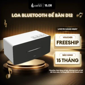 Loa Bluetooth Âm Thanh Mạnh Mẽ EDIFIER D12 70W Để Bàn - Hỗ Trợ AUX/RCA - Vỏ Gỗ Giảm Cộng Hưởng - 15 Tháng Bảo Hành