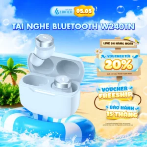 Tai nghe Bluetooth Nhét Tai Không Dây EDIFIER W240TN - Khử Ồn Hiệu Quả - Chơi Nhạc Đến 25H - 15 Tháng Bảo Hành