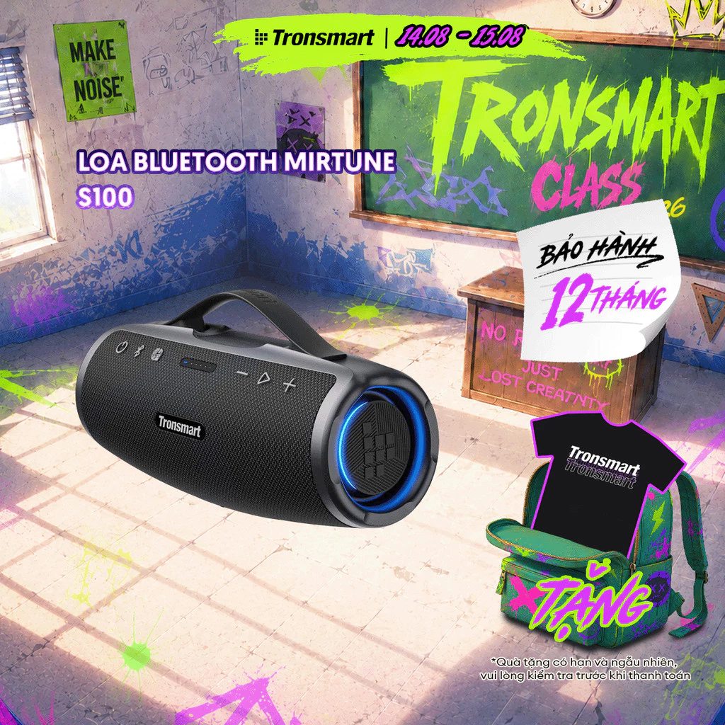 Loa Bluetooth Tronsmart MIRTUNE S100 | Công Suất 50W | Chơi Nhạc Đến 20h | Công nghệ SoundPulse | Bảo Hành 12 Tháng