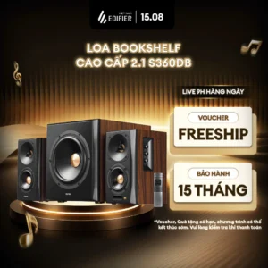 Loa Bookshelf Cao Cấp EDIFIER S360DB - Hệ Thống Loa 2.1 - Công Suất 155W - Hi-Res Audio - Chipset DSP -15 Tháng Bảo Hành