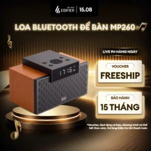 Loa Bluetooth Để Bàn EDIFIER MP260 - Màn Hình Led Hiển Thị Giờ - Công suất 12W - Chức Năng Báo Thức - 15 Tháng Bảo Hành