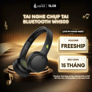 Tai Nghe Chụp Tai Bluetooth Không Dây EDIFIER WH500 - Gọn Nhẹ - Tích Hợp Mic - Chơi Nhạc Tới 40H - 15 Tháng Bảo Hành