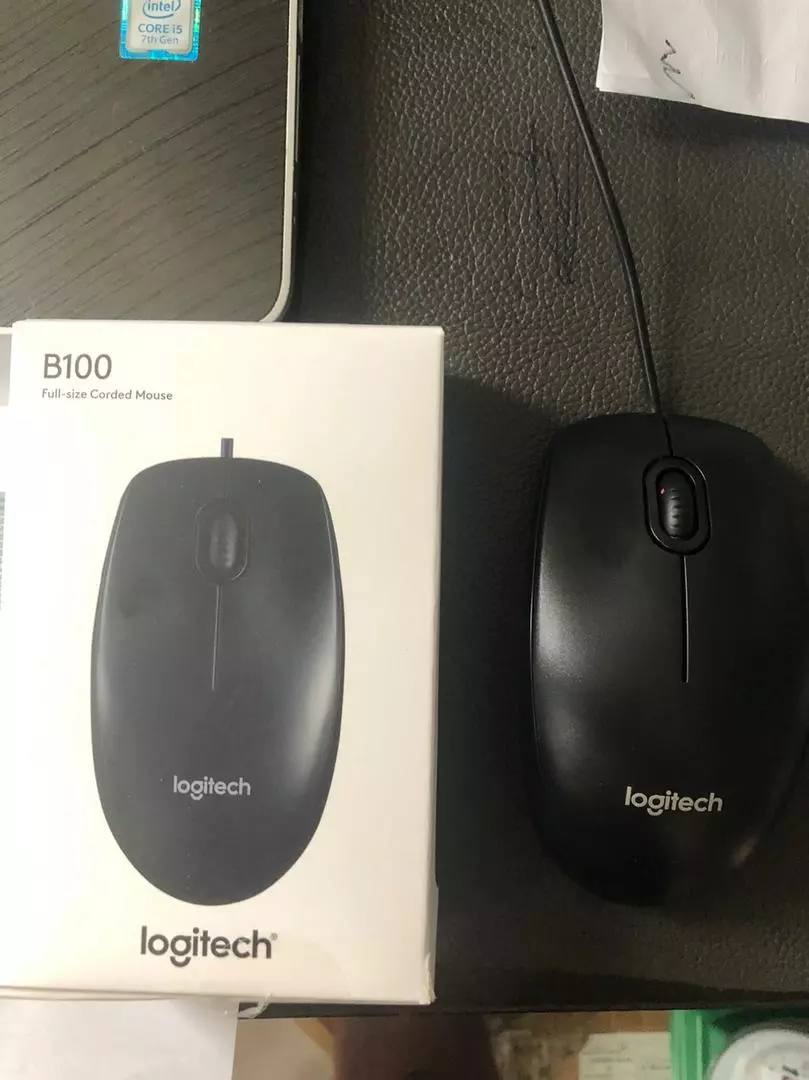 Chuột có dây Logitech B100 - Dây dài 1m8, thiết kế ôm tay, thuận cả 2 tay