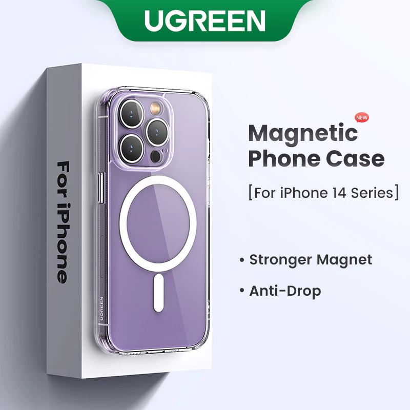 Ugreen Ốp Điện Thoại Trong Suốt Từ Tính Chống Va Đập Cho iPhone 15 16 17 Pro Max