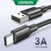 Cáp sạc nhanh USB-C UGREEN 3A 18w Type-C thích hợp cho Redmi/ Xiaomi 13 12 Pro/ Samsung galaxy s22/ one plus