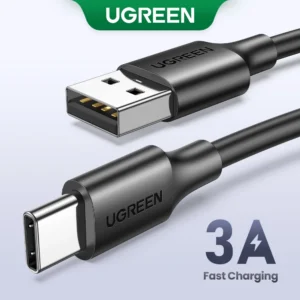 Cáp sạc nhanh USB-C UGREEN 3A 18w Type-C thích hợp cho Redmi/ Xiaomi 13 12 Pro/ Samsung galaxy s22/ one plus