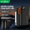 Sạc Dự Phòng Mini GOOJODOQ 20000mAh Sạc Nhanh 22.5W Có Cáp Sẵn