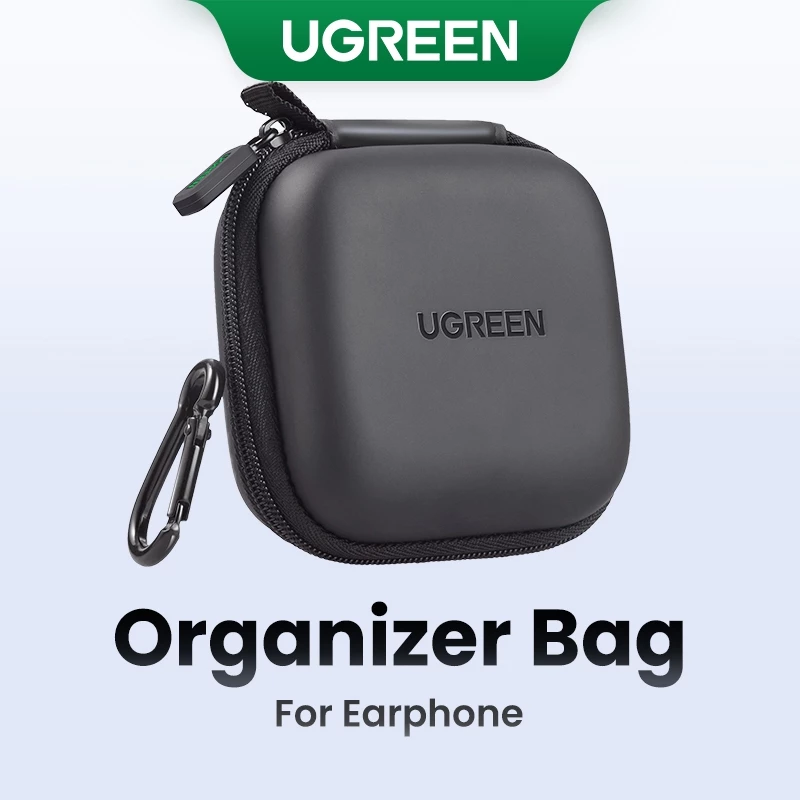 UGREEN Hộp Đựng Tai Nghe Chống Thấm Nước Có Khóa Kéo Kích Thước 8x8x4cm Tiện Dụng
