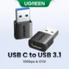 Ugreen 10Gbps USB3.1 2 chiếc 3 chiếc USB-C Nữ sang USB-A Nam Adapter USB-C Nữ sang USB-A Nam Adapter Nhựa