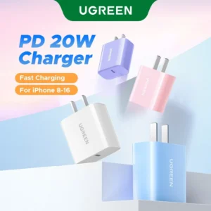 Ugreen 20W PD cho iPhone Sạc Type C cho iPhone 15 16 Pro max XR 11 12 14 13 Pro max Bộ sạc nhanh chính hãng Bộ sạc điện thoại di động cho Samsung S23 S22