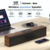 Loa Bluetooth GOOJODOQ Thiết kế bằng gỗ kích thước lớn Loa không dây PC Máy tính xách tay Âm thanh USB Chơi game Thẻ TF AUX