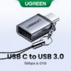 UGREEN C sang USB 3.0 Bộ chuyển đổi USB C Bộ chuyển đổi C Loại C Thunderbolt 3 Nam sang USB 3.0 Bộ chuyển đổi nhôm nữ