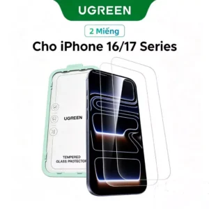 UGREEN Kính cường lực bảo vệ màn hình UGREEN siêu trong không viền 2 miếng cho iPhone 16 /17 Pro Max SP369