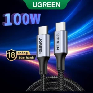Ugreen Sạc Nhanh 100W 20V 5A Nylon Bradied USB C Sang USB Cáp Dành Cho iPhone 15 / 15 Plus / 15 Pro / 17 Pro Max, MacBook Pro, iPad Pro, Dell XPS, Samsung Galaxy S24 / S23 / S22 Ultra, Sw