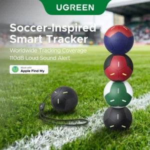 [Thiết kế bóng đá] Thiết kế bóng đá UGREEN FineTrack Chống mất Bluetooth5.0 Finder Tracker Finder IP68 Bộ định vị chống nước tương thích với hệ thống iOS / Android