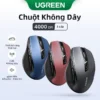 Chuột không dây UGREEN, 6 nút im lặng, Cài đặt DPI 5 cấp độ 4000DPI, 2.4G có đầu thu Mini USB, Laptop PC / Mac / Linux