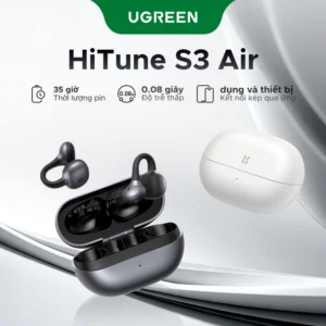 [Mới] UGREEN S3 Air nghe không dây kẹp tai, Bluetooth 6.0, IPX5, pin 35h, có móc Desiign, Tai nghe nhét tai, Âm thanh mở, Giảm tiếng ồn cuộc gọi