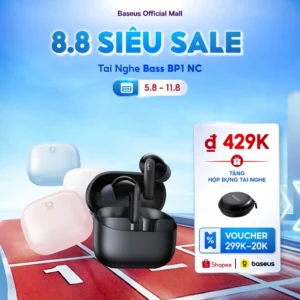 [Hàng mới về] Tai nghe chống ồn Baseus Bass BP1 NC Super Bass Bluetooth 6.0 41H Tuổi thọ pin dài
