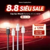 Cáp Baseus 100W PD USB C sang USB Type C cho Macbook Pro iPad Xiaomi Samsung