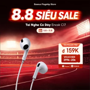 Tai nghe Baseus C17 Type-C nghe nhét tai Tai nghe có dây có Mic cho điện thoại thông minh