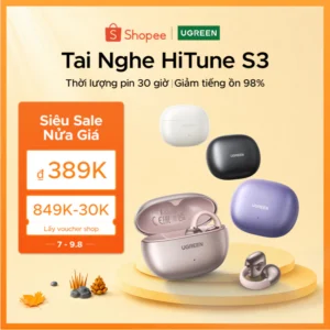 HiTune S3 Tai Nghe Không Dây Thật Tai Kẹp Bluetooth5.4 UGREEN , Tai Nghe Nhét Âm Thanh Mở , Thời Lượng Pin 30 giờ, IPX5