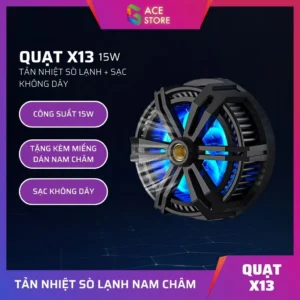 Quạt X13 | Quạt tản nhiệt sò lạnh có sạc không dây dành cho máy tính bảng và điện thoại