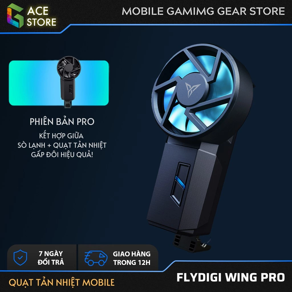 Flydigi Wasp Wing Pro | Quạt Tản Nhiệt Kết Hợp Sò Lạnh + Quạt Khí