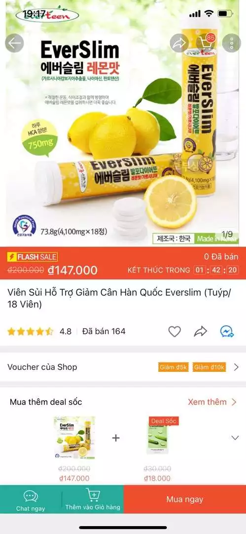 Viên Sủi Giảm Cân Zantiva Hàn Quốc – Giảm Cân Nhanh Cấp Tốc, Detox Hiệu Quả – Không Phải Thuốc