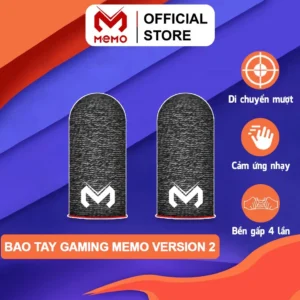 Bao tay chơi game MEMO sợi carbon cao cấp chống mồ hôi ngón tay di chuyển mượt cảm ứng nhạy chơi liên quân PUBG FF ROS