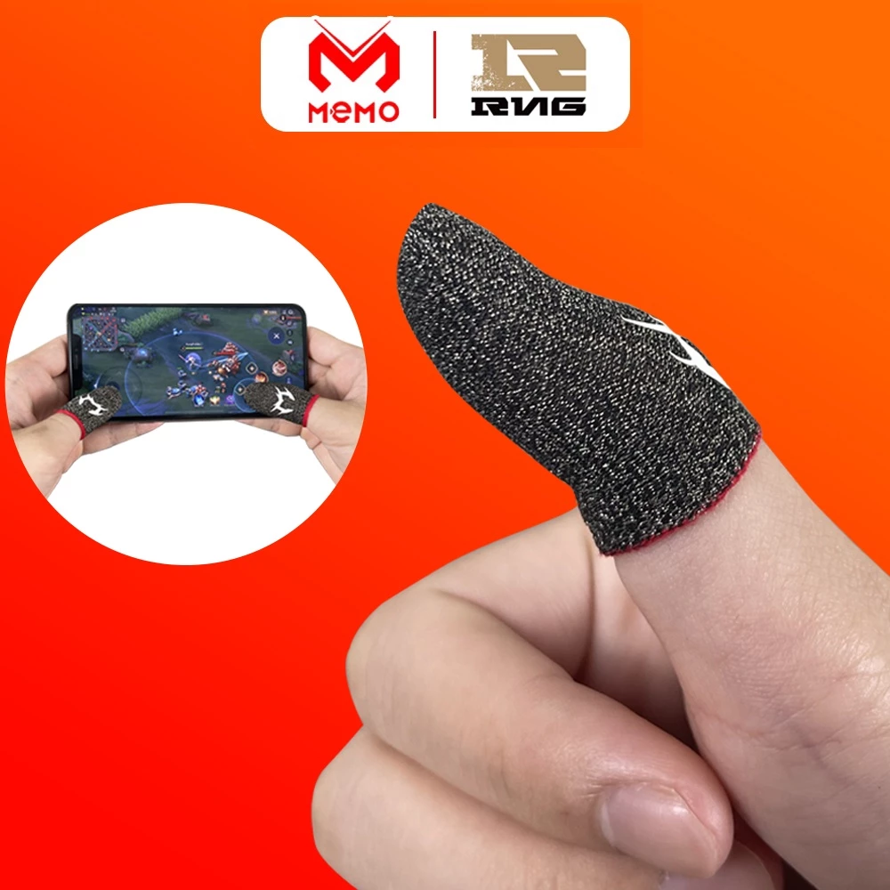 Găng chơi game ff MEMO gaming carbon sợi bạc chống mồ hôi bao tay freefire pubg liên quân mobile cho điện thoại