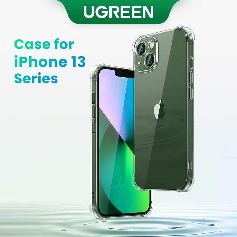 Ốp điện thoại mềm TPU UGREEN Ốp lưng trong suốt chống sốc cho iPhone 13 Ốp lưng bảo vệ ống kính